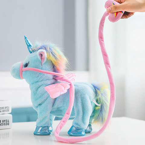 35cm Funny Electric Walking Unicorn Plush Toy Stuffed Animal Toys for Children Electronic Music Unicorn Toy Christmas Gifts ► Photo 1/6