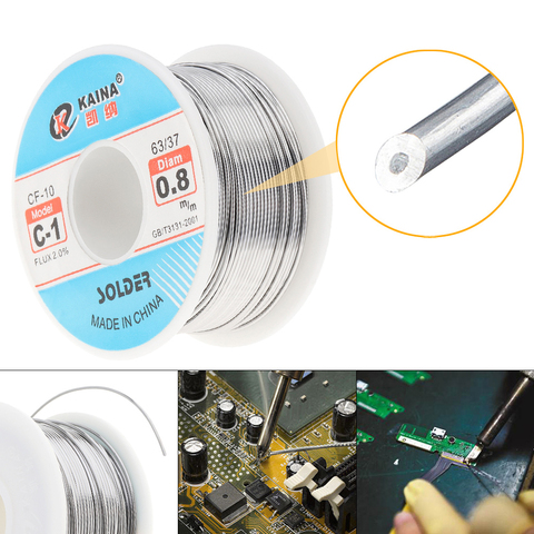 63/37 C-1 100g FLUX 2.0% High Purity Solder Wire No Clean Melt Rosin Core Soldering Tin Wire 0.6mm 0.8mm 1.0mm 1.2mm 1.5m 2.0mm ► Photo 1/6