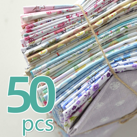 50pcs Cloth shredded cloth pure cotton  fabric cartoon hand DIY craft novice patchwork cloth group cloth head free shipping ► Photo 1/5