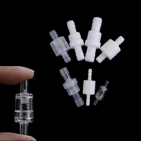 1Pc  Plastic One Way Inline Check Valve Gas Air Liquid Water Fluids Valve 4mm / 6mm / 8mm / 12mm Optional  White Transparent ► Photo 1/6