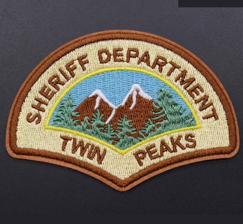 High Quality Sheriff Department Twin Peaks Iron On Embroidered Clothes Patches For Clothing Stickers Garment Wholesale ► Photo 1/3