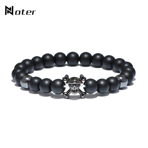 Noter Anime One Piece Bracelet Gothic Skull Pirate Mens Viking Braclet For Male Women souvenirJewelry Gift Pulsera Hombre ► Photo 1/6