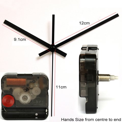 12888 11mm screw length Clock Accessory Quartz Movement Plastic Step Movement With 1# Black Clock Hands DIY Clock Kits ► Photo 1/6