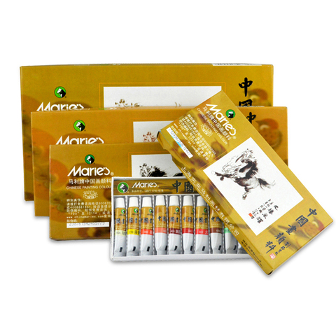 Maries Chinese Painting Pigment 12/18/24/36 Color Chinese Painting Set Beginner Painting Pigment Set ► Photo 1/3