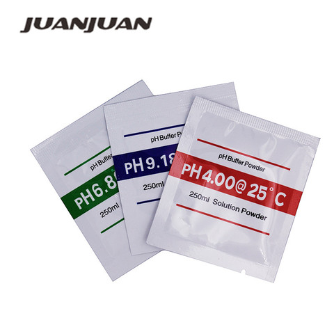 3pcs/lot PH Buffer Solution Powder for PH Test Meter Measure Calibration Point 4.00 6.86 9.18  15%off ► Photo 1/6