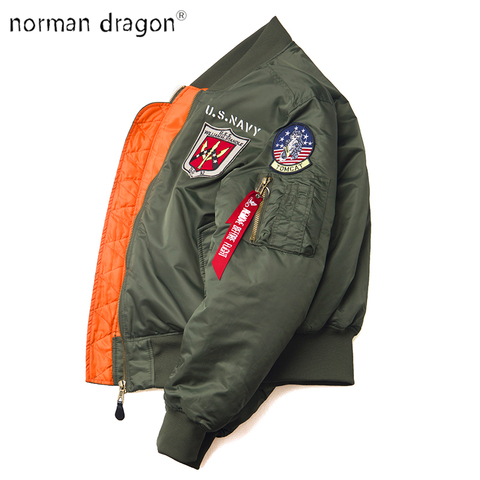 2022 Winter Vintage Top Gun streetwear hip hop military coats clothes letterman punk bomber flight air force pilot jacket men ► Photo 1/6