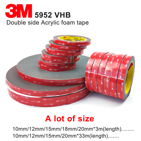 3M 5952 VHB foam tapes,high sticky foam tape 3M Black acrylic foam tape thickness 1.1mm ,we can offer die cut service ► Photo 1/5