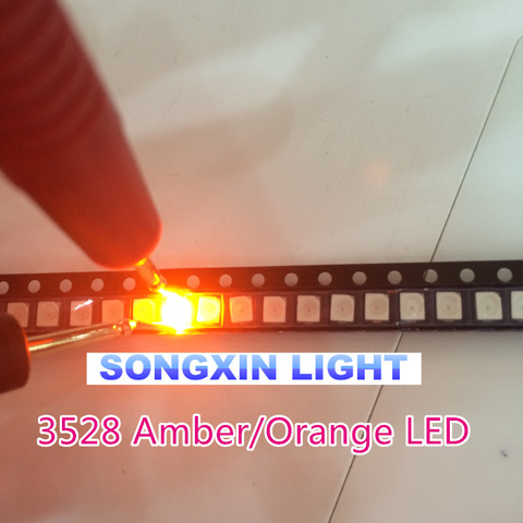 100PCS SMD Led 3528/1210 Orange/amber Smd/smt Plcc-2 High Quality Ultra Bright Light-emitting Diodes free Shipping ► Photo 1/2