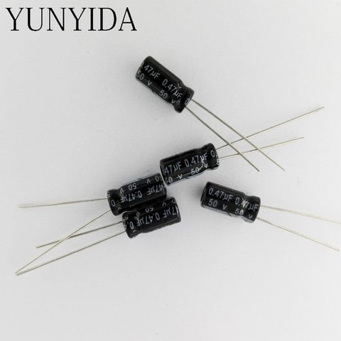 Aluminum electrolytic capacitor 50PCS  50v 0.47uf  1UF 2.2UF  3.3UF  4.7UF  10UF  22UF  33UF 47UF ► Photo 1/1