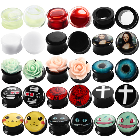 2Pcs Acrylic Ear Plugs and Tunnels Expander Tunel Piercing Flexible Ear Gauges Earring for Women Body Jewelry Piercing Stretcher ► Photo 1/6