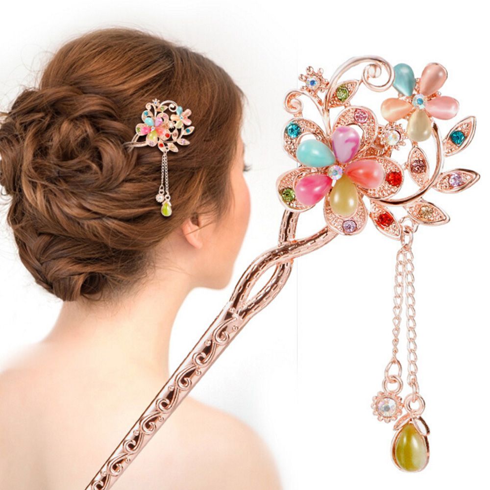 1Pcs Vintag Hairpins Elegant Women Colorful hair clip Rhinestone Butterfly  Hair Sticks Bridal Wedding Party Jewelry - Price history & Review |  AliExpress Seller - maxgoods Official Store 