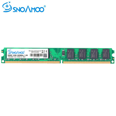 SNOAMOO Desktop PC RAMs DDR2 1G/2GB 667 PC2-5300s 800MHz PC2-6400S DIMM Non-ECC 240-Pin 1.8V For Intel Computer Memory Warranty ► Photo 1/6