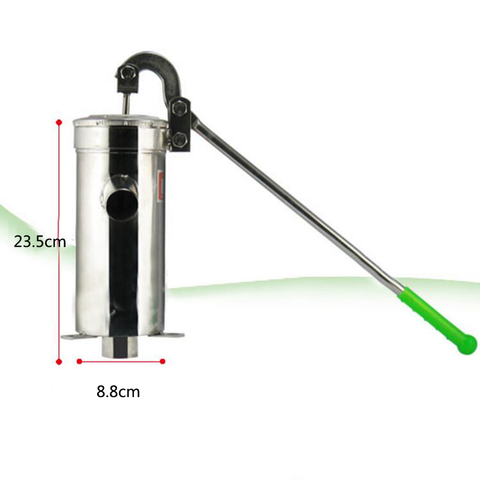 Straight tube stainless steel pump Well Hand Water distributor Well Oil manual water pump Max Lift 10m height 23.5cm wellness ► Photo 1/4
