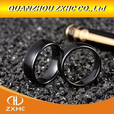 RFID Black Ceramics Smart Finger Ring Wear NFC Natg216 13.56MHZ Chip for Men or Women ► Photo 1/6