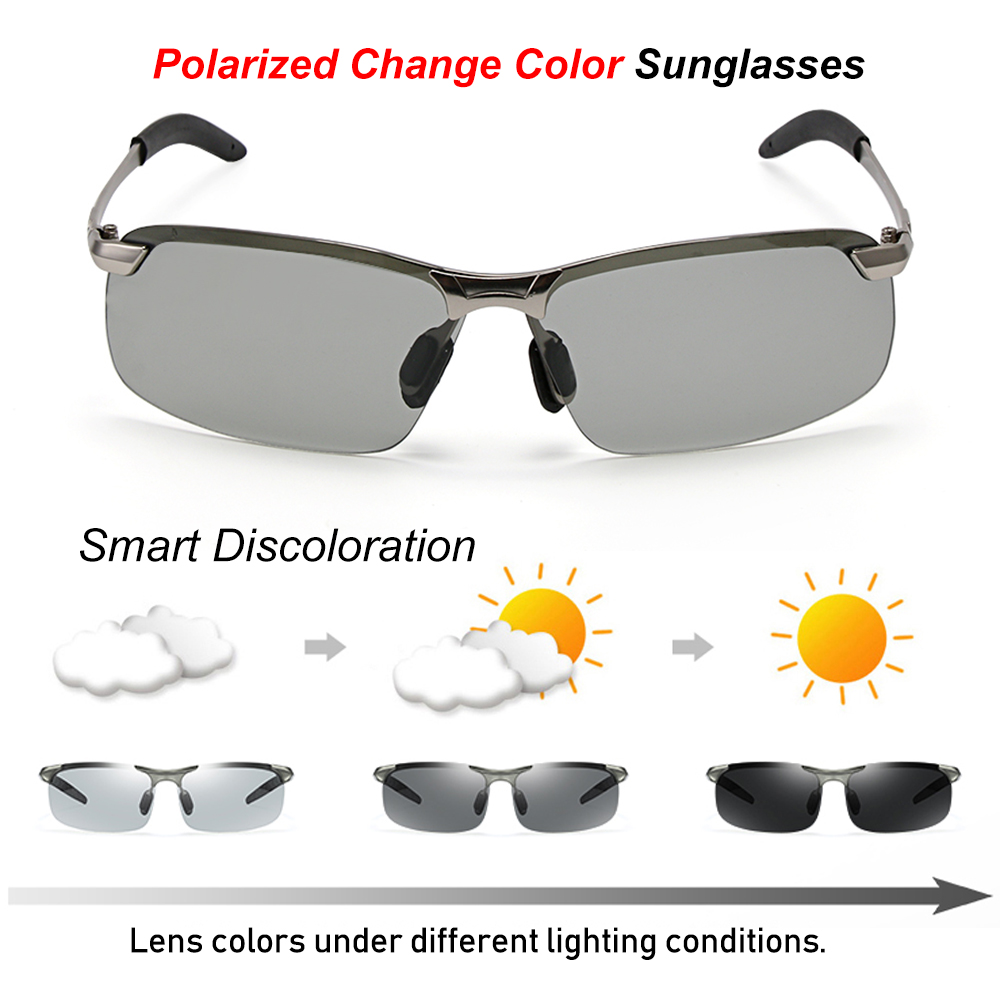 Men's HD Night Vision Polarized UV400 Driving Glasses Outdoor Goggles Sunglasses 
