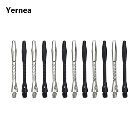 Yernea High-quality 6Pcs/Lot Darts Shaft Aluminium Alloy Material 45mm Shafts Silvery White and Black Two Colour ► Photo 1/6