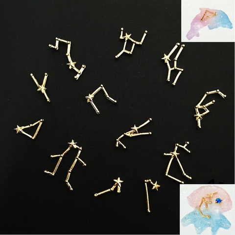 1 sets 12 constellations metal material epoxy mold makeing  jewelry filling for DIY jewelry ► Photo 1/5