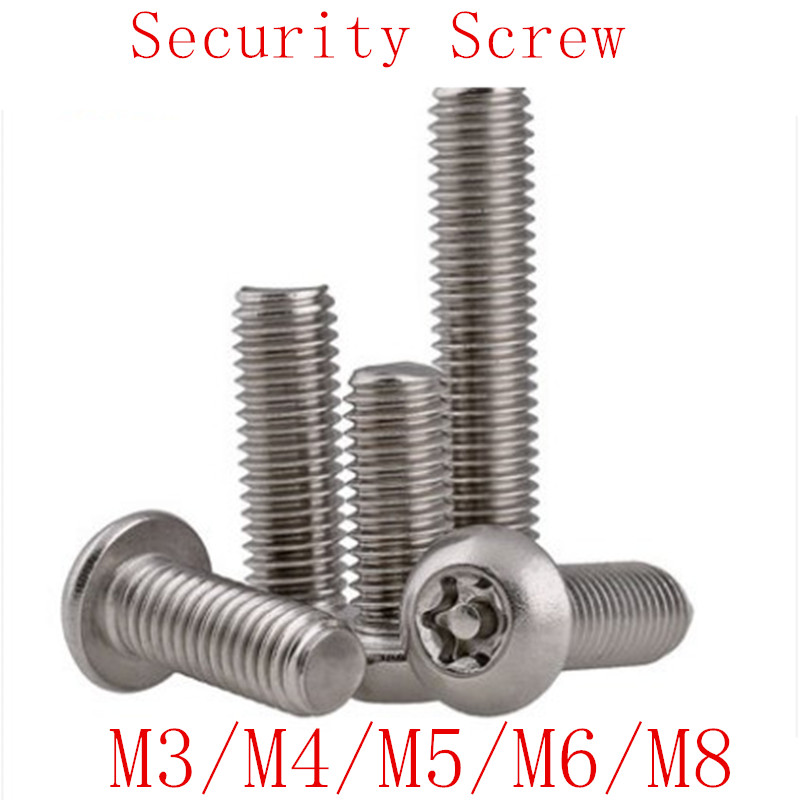 M3,M4,M5,M6,M8 Stainless Steel Machine Screw Tamper Proof Torx Pan Head Screw 