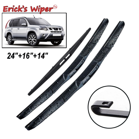 Erick's Wiper Front & Rear Wiper Blades Set For Nissan X-Trail T31 2007-2013 Windshield 24