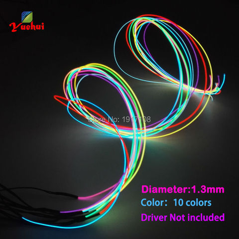 10 Color Choice 1.3mm Orange EL Wire Rope Tube Flexible Neon Light Not Include The Controller For Toys Craft Party Decoration ► Photo 1/6
