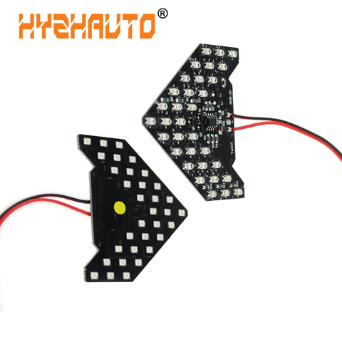 HYZHAUTO 2PCS 33 SMD Arrow Shape LED Turn Signal Light Flowing Auto Rearview Mirror Indicator Lights Yellow Red DC12V ► Photo 1/5