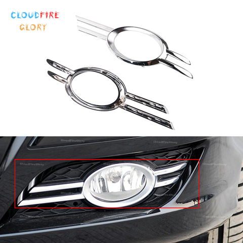 2118851174 2118851274 2118850822 2118850922 Front Bumper Foglamp Fog Light Chrome Grill Trim Pair Left Right For Benz W211 ► Photo 1/6