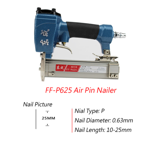 FF-P625 Air Pin Nailer 4-8 bar Air Stapler for Grain Nail 100 pieces Air Nailer Length 10-25mm Mosquito Nail Pneumatic ► Photo 1/5
