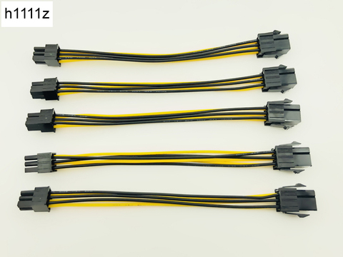 5PCS 20CM 6Pin to 6 Pin PCI Express PCIe Power Extension Cable 6Pin Connector Male to Female Graphics Card Power Extension Cable ► Photo 1/6