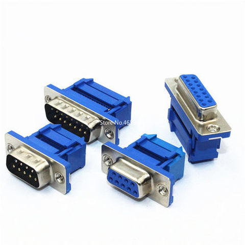 5PCS DIDC9 DIDC15 DIDC25 DIDC37 DB9/DB15/DB25/DB37 male female plug serial port connector idc crimp type D-SUB rs232 adapter ► Photo 1/3
