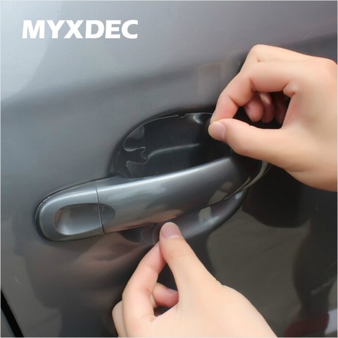 8pcs Universal Invisible Car Door Handle Scratches Automobile Shakes Protective Vinyl Protector Films Car Handle Protection 1 ► Photo 1/6