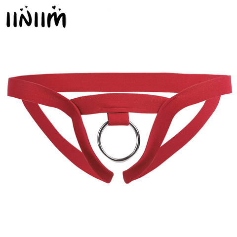 Men Nylon Lingerie Sexy Underwear Open Butt Sissy Panties String Homme Bikini Briefs Gay Underwear O-Ring Crotchless Mens Thongs ► Photo 1/6