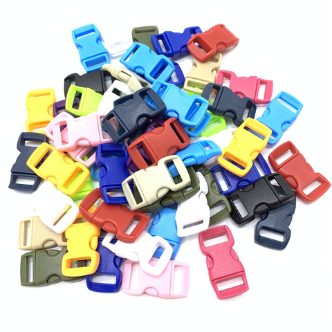 10Pcs/lot 10mm Side Release Buckle Curved Parachute 550 Paracord Bracelet For Dog Collar Strap Webbing Outdoor Camp ► Photo 1/6
