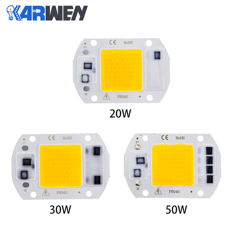 KARWEN LED COB lamp Chip Bulb 10W  20W 30W 50W 220V Real Power Input IP65 Y27 For Outdoor LED Bulb FloodLight Cold Warm White ► Photo 1/6