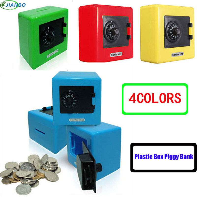 Colors may vary Kids Coin Safe Bank Piggy Bank Cash Box with Combination Lock 