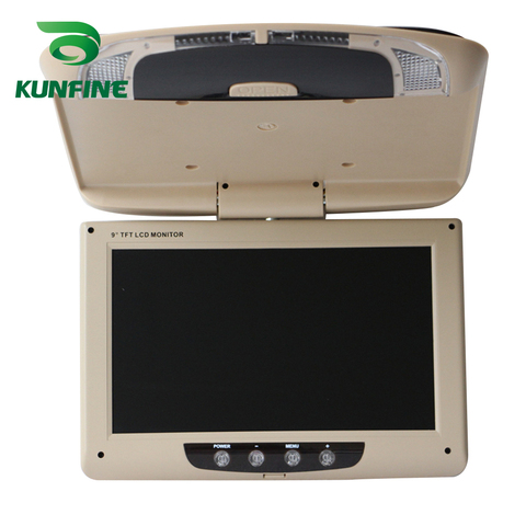 KUNFINE 9 Inch Car Roof Monitor LCD Flip Down Screen Overhead Multimedia Video Ceiling Roof mount Display ► Photo 1/6