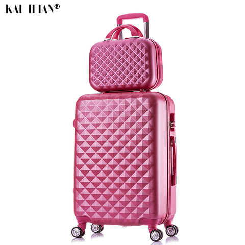 2PCS/SET fashion Cosmetic bag 20/22/24/28 inch girl students trolley case Travel spinner Password luggage woman rolling suitcase ► Photo 1/6