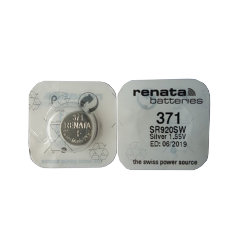 RENATA 2pcs Silver Oxide Watch battery 371 SR920SW 920 1.55V 100% 371 renata  920 batteries - Price history & Review, AliExpress Seller - PowerSupply
