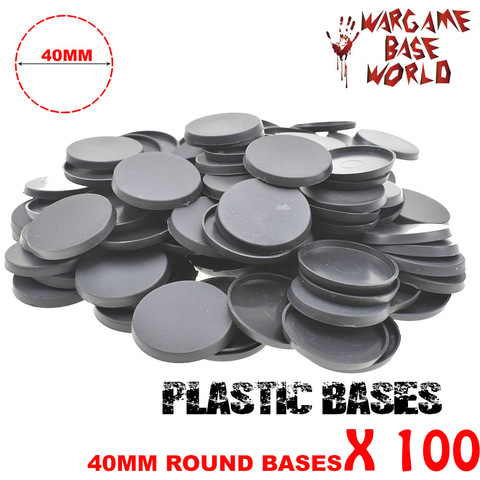 100 pcs 40mm round Plastic bases for miniatures ► Photo 1/1