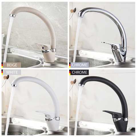 LEDEME Kitchen Faucet Bend Pipe 360 Degree Rotation with Water Purification Features Spray Paint Chrome Single Handle L5913 ► Photo 1/6