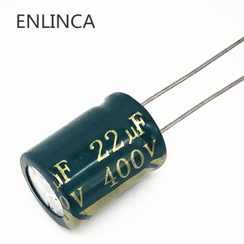 110pcs/lot 22UF high frequency low impedance 400V 22UF aluminum electrolytic capacitor size 13*17 T22 20% ► Photo 1/1
