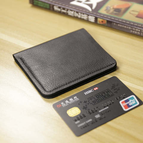 Genuine Leather Casual men wallet luxury design Short purse slim Card Holder Solid money bag famous brand thin minimalist wallet ► Photo 1/6