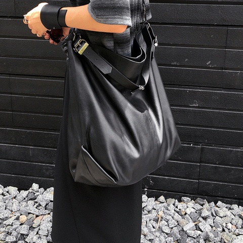 Soft Leather Handbags Black Leather Hobo Bag for Women Large 