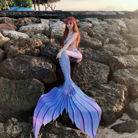 Customized New Mermaid Tail for Swimming Swimsuit Tail and Fins Mermaid Tails With Monofin Adult Kids Swimmable Cosplay Costumes ► Photo 1/6