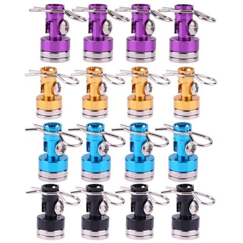 4pcs Magnetic Stealth Invisible Body Post Mount Contact Shell Column + Clips 1/10 RC Drift Car Traxxas HSP Sakura Redcat 02010 ► Photo 1/5