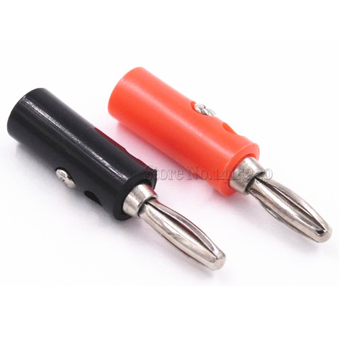 10PCS/LOT New 4mm Banana Plug Connector Jack Screw-type Banana Head Black and Red Color ► Photo 1/1