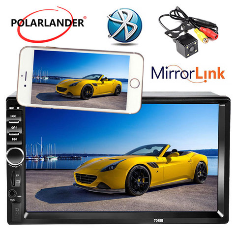 high quality with rear view camera Black 7 Inch 2 Din Car Player HD Bluetooth Radio MP4 USB/FM TF touch screen ► Photo 1/5