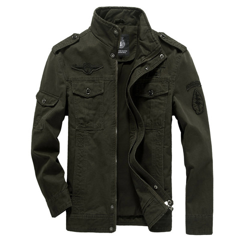 Cotton Military Jacket Men 2022 Autumn Soldier  MA-1 Style Army Jackets Male Brand Slothing Mens Bomber Jackets Plus Size M-6XL ► Photo 1/6