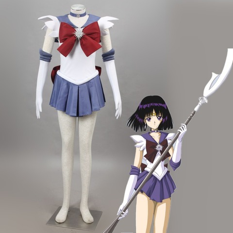 Athemis Anime Sailor Moon Sailor Saturn Cosplay Costume custom made Dress High Quality ► Photo 1/6