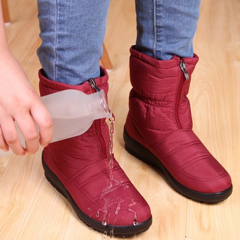 Warm Winter Boots Women Boots 2022 New Plush Winter Women Shoes Snow Boots Female Ankle Boots Mother Shoes Solid Ladies Shoes ► Photo 1/6