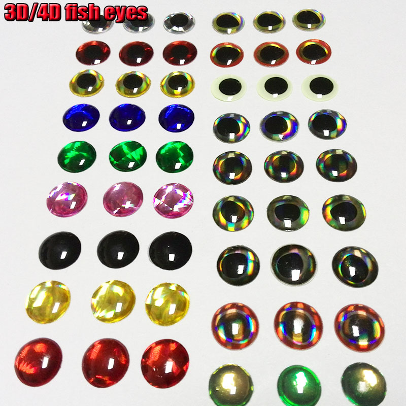 500Pcs*3mm/4mm/5mm/6mm/7mm/8mm/9mm Silver 3D Holographic Fishing